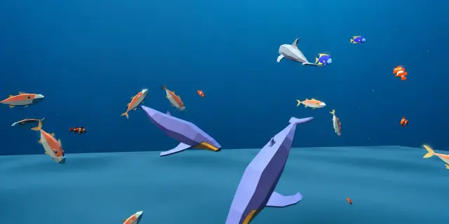 Atividade de atenção da VRET com um cardume.